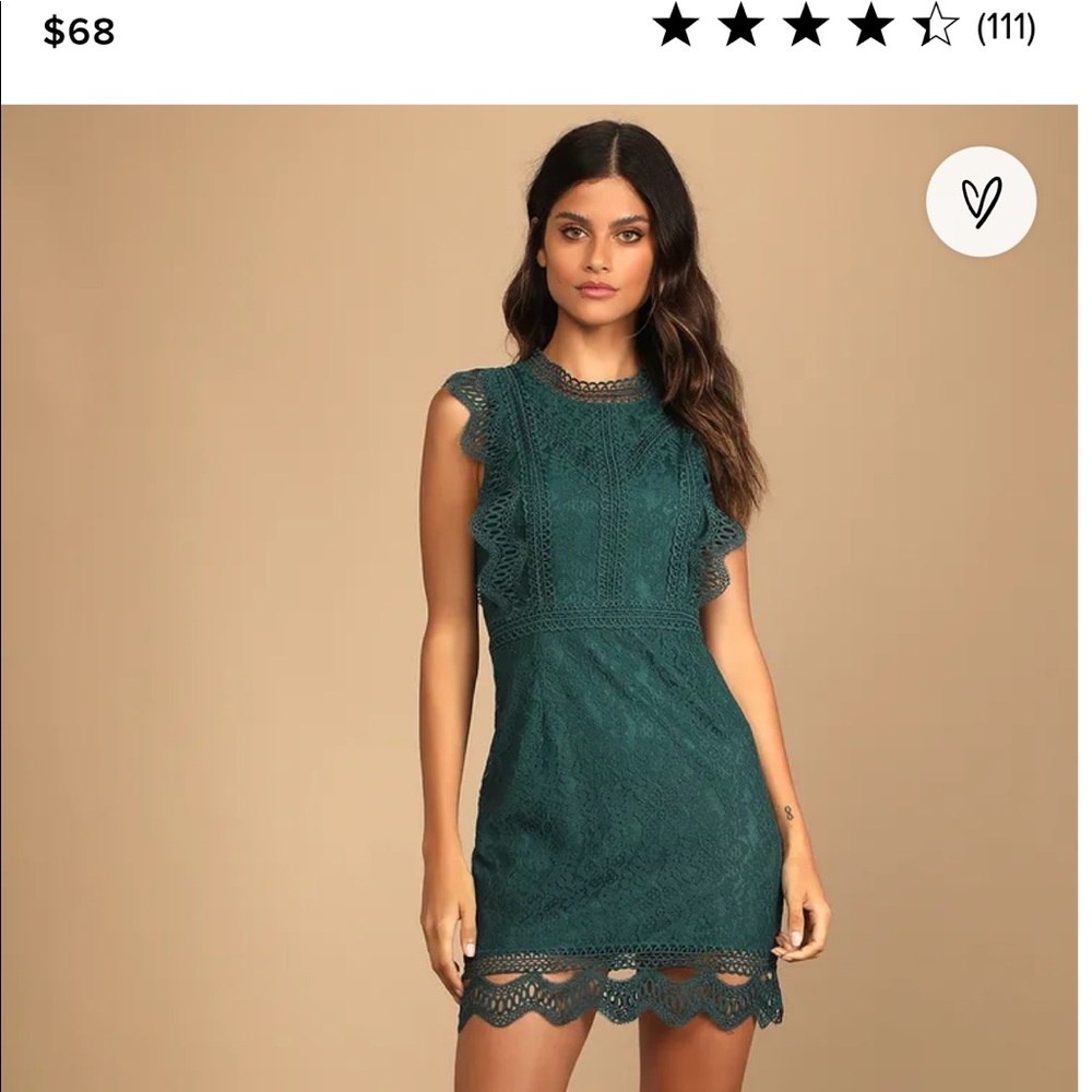 My Sweetheart Dark Teal Green Mini Dress